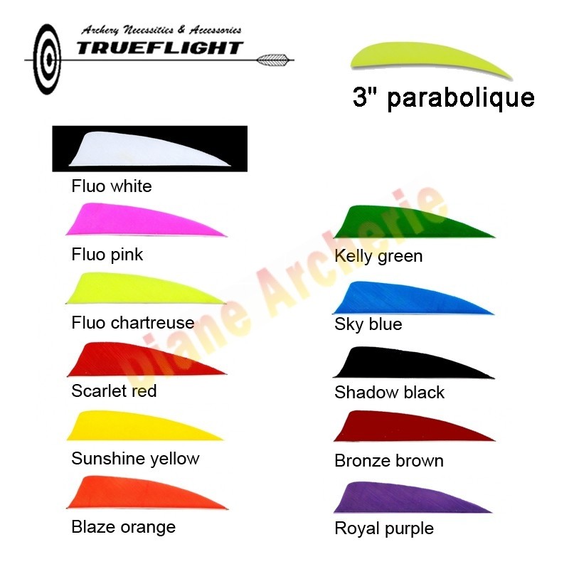 Plume TRUEFLIGHT 3" parabolique