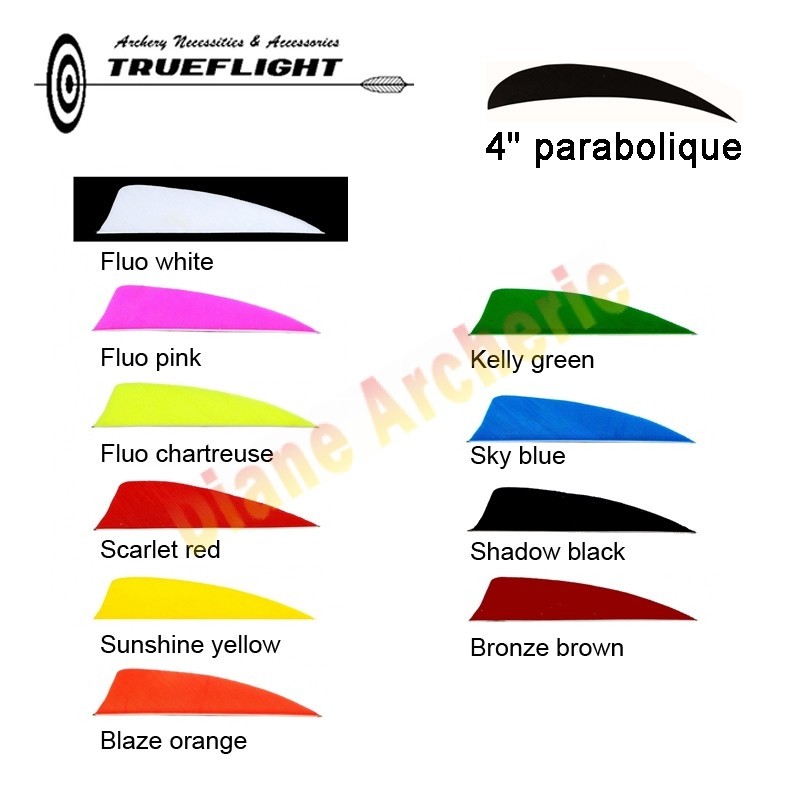 Plume TRUEFLIGHT 4" parabolique