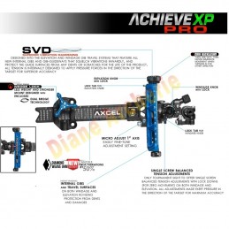Viseur AXCEL compound Achieve XP Pro Uhm Carbon bar 9"
