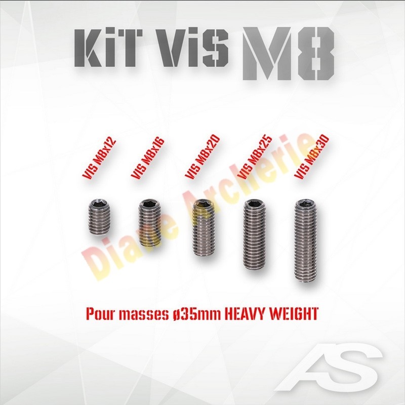 Kit de vis ARC SYSTEME pour masse HW Kit de vis ARC SYSTEME pour masse HW