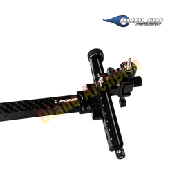 Viseur AVALON Powr Dlx Recurve barre en carbone 3K de 9 pouces Viseur AVALON Powr Dlx Recurve barre en carbone 3K de 9 pouces