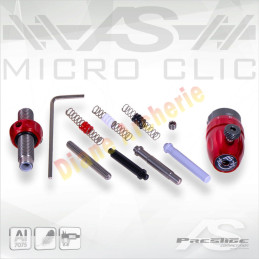 Berger button ARC SYSTEME Prestige Micro Clic Aluminium 7075 et acier inoxydable poli