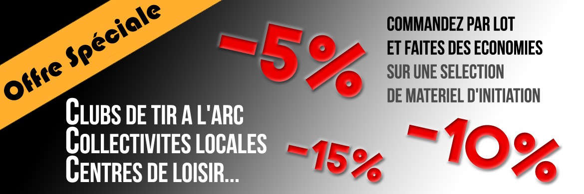 Matériel de tir à l'arc par lot pour clubs et collectivités